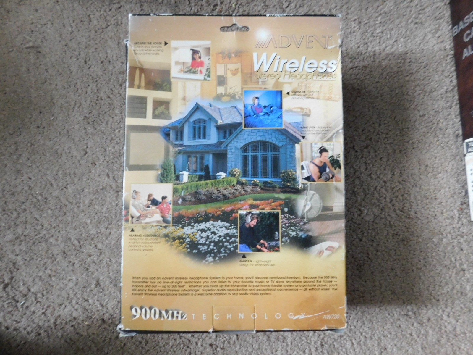 Vintage 1999 Advent AW720 900MHz Wireless Stereo Headphones Opened Box
