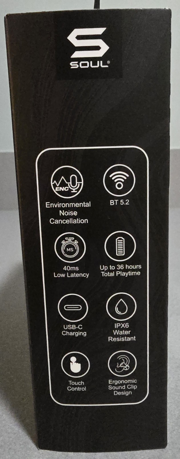Soul Wireless Earphones OPENEAR Bluetooth compatible BLACK