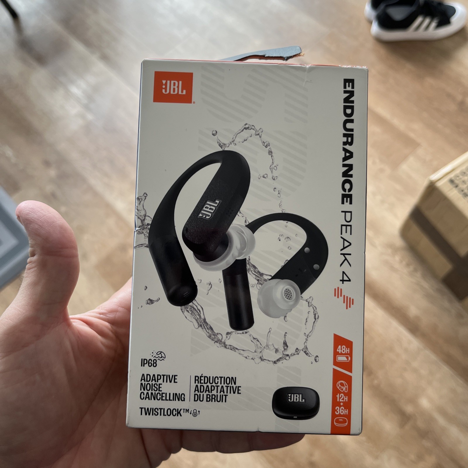 JBL Endurance Peak 4 True Wireless Bluetooth In-Ear Sport Headphones (Black)