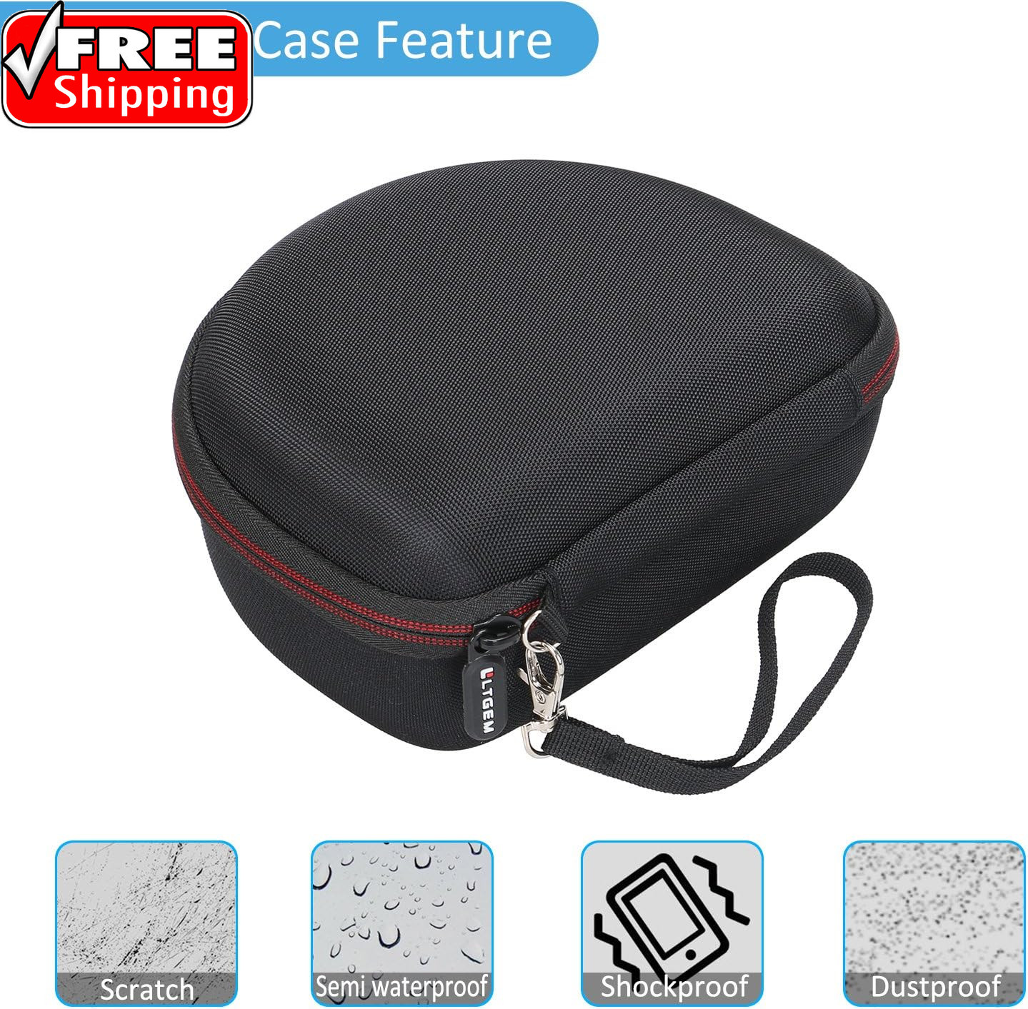 LTGEM Case Compatible with Sony MDR7506 Professional Large Diaphragm Headphone,