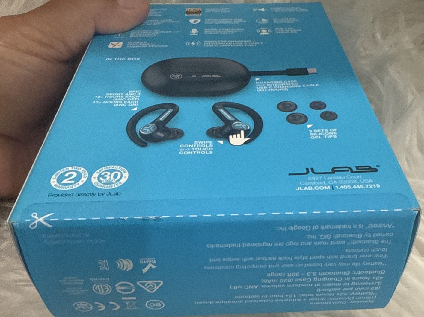 JLab, Epic Air Sport ANC 3, True Wireless Earbuds, Active Noise Cancelling- NEW!