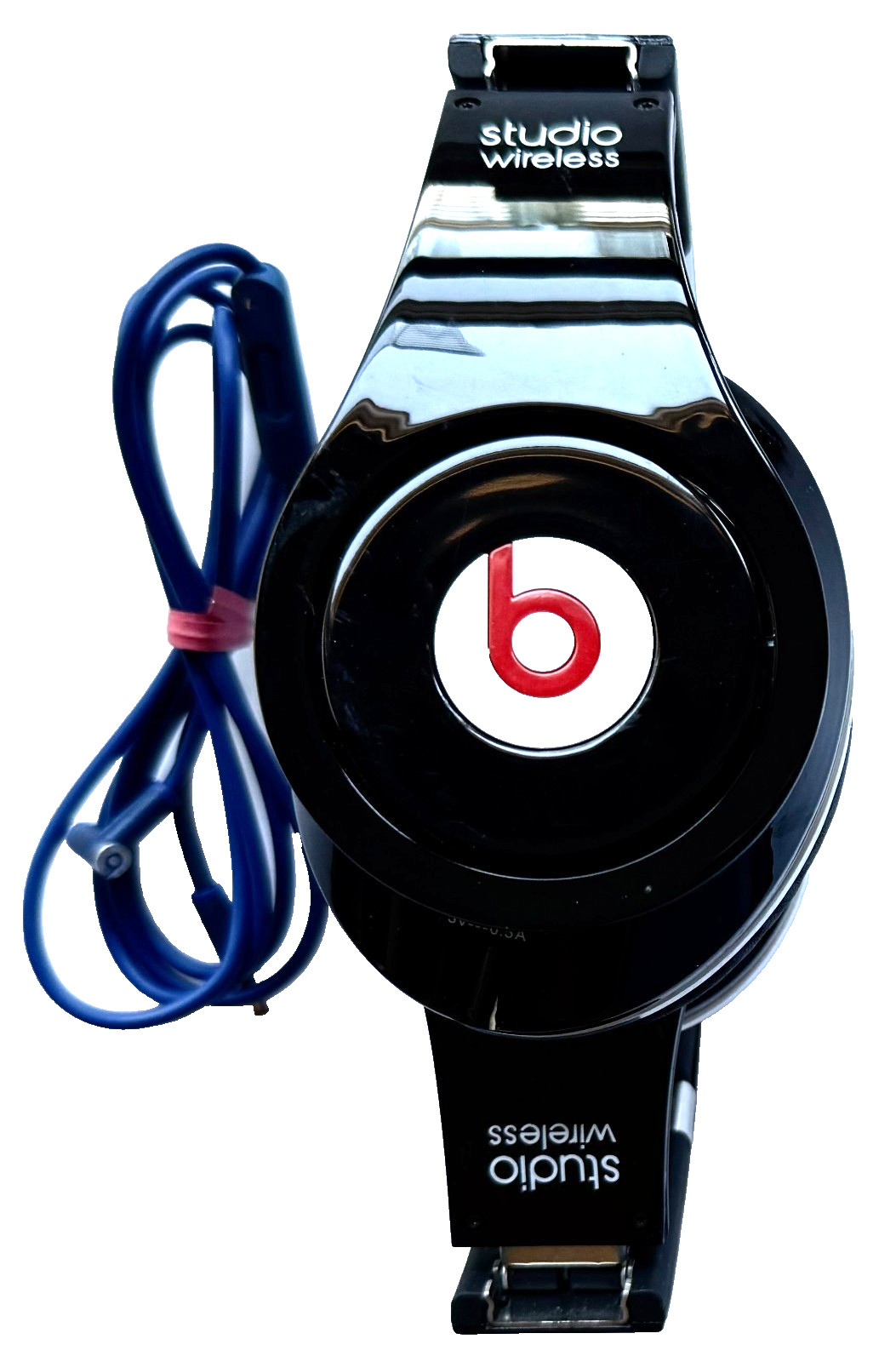 BLACK BEATS BY DR. DRE STUDIO MONSTER WIRED ONLY HEADPHONES & BLUE CABLE