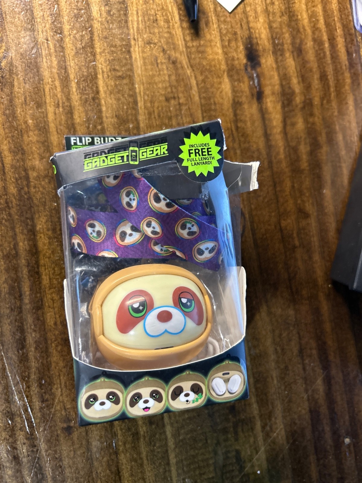 Sloth! – Gadget Gear Flip Budz Animal Head Earbuds with Case and Lanyard Cute