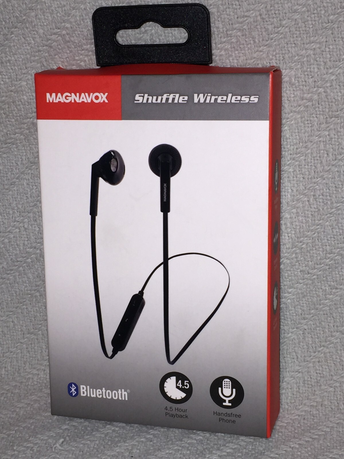 Magnavox Shuffle Wireless Hands Free Bluetooth Earbud Headphones w/ Mic MBH539BK
