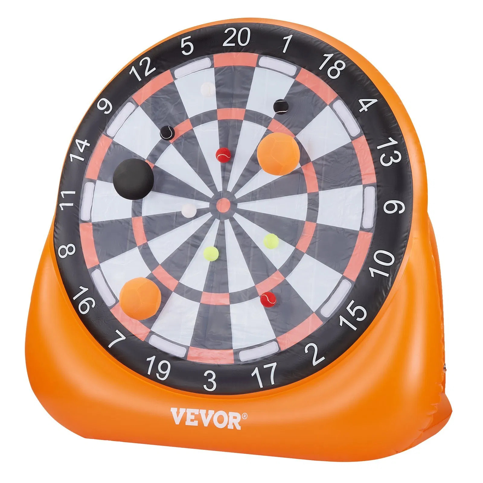 Inflatable Soccer Dart Board, over 6 ft High Giant Soccer Dart Board with 4 Kic