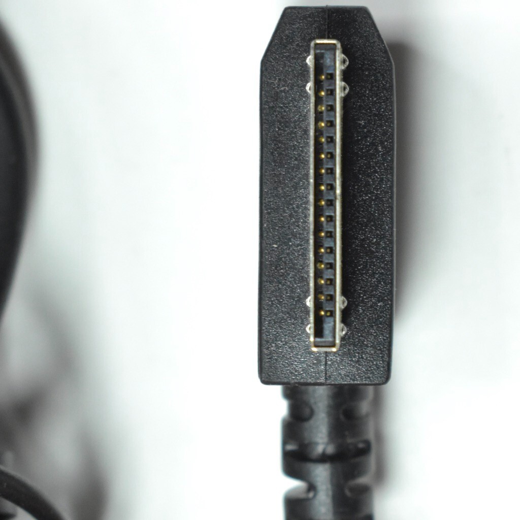 Earbud Headphones w/ Microphone, 16 Pin Jack, Black, 3ft Cable – New w/o Box