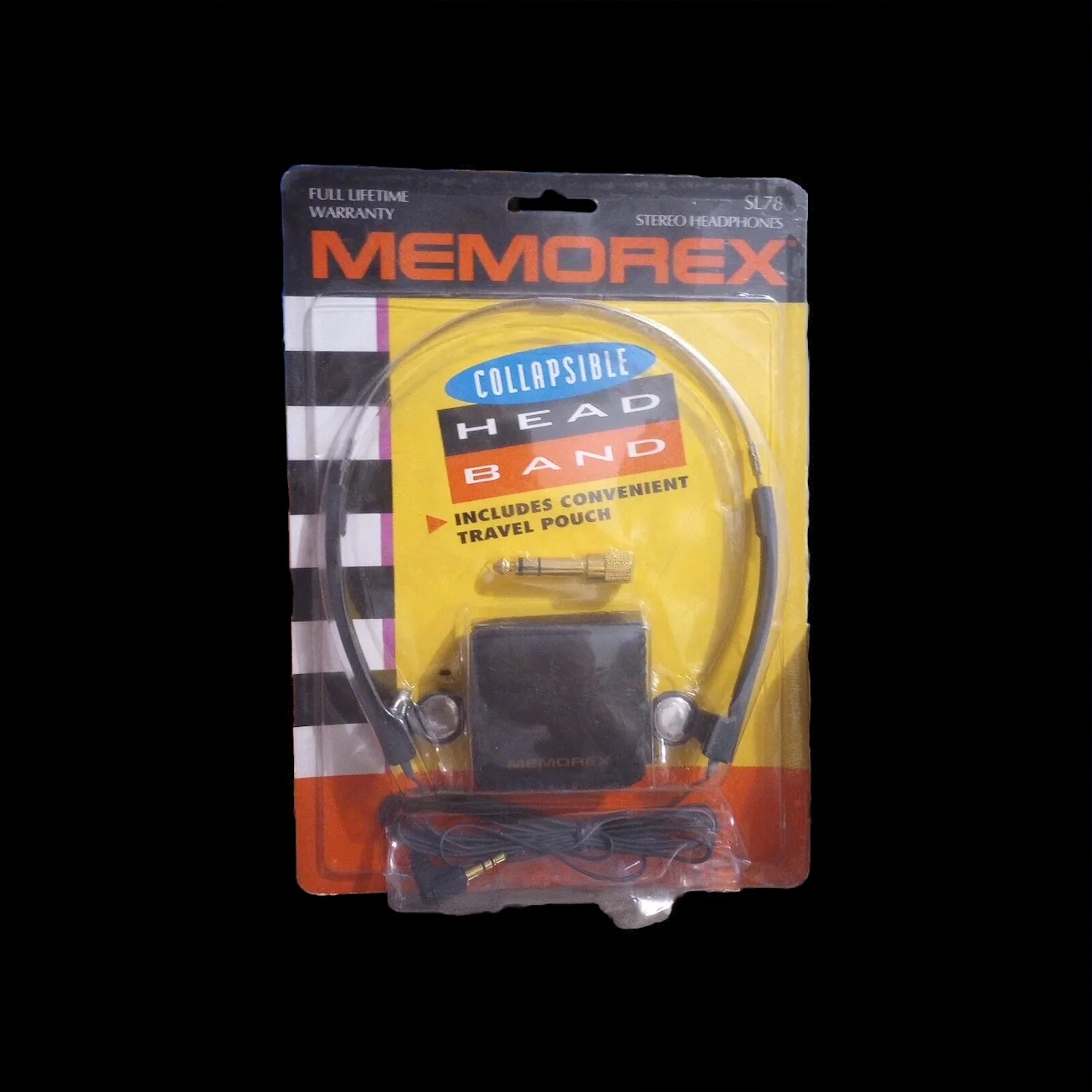 Vintage Memorex SL78 Sonic-Lite Collapsible Stereo Headphones