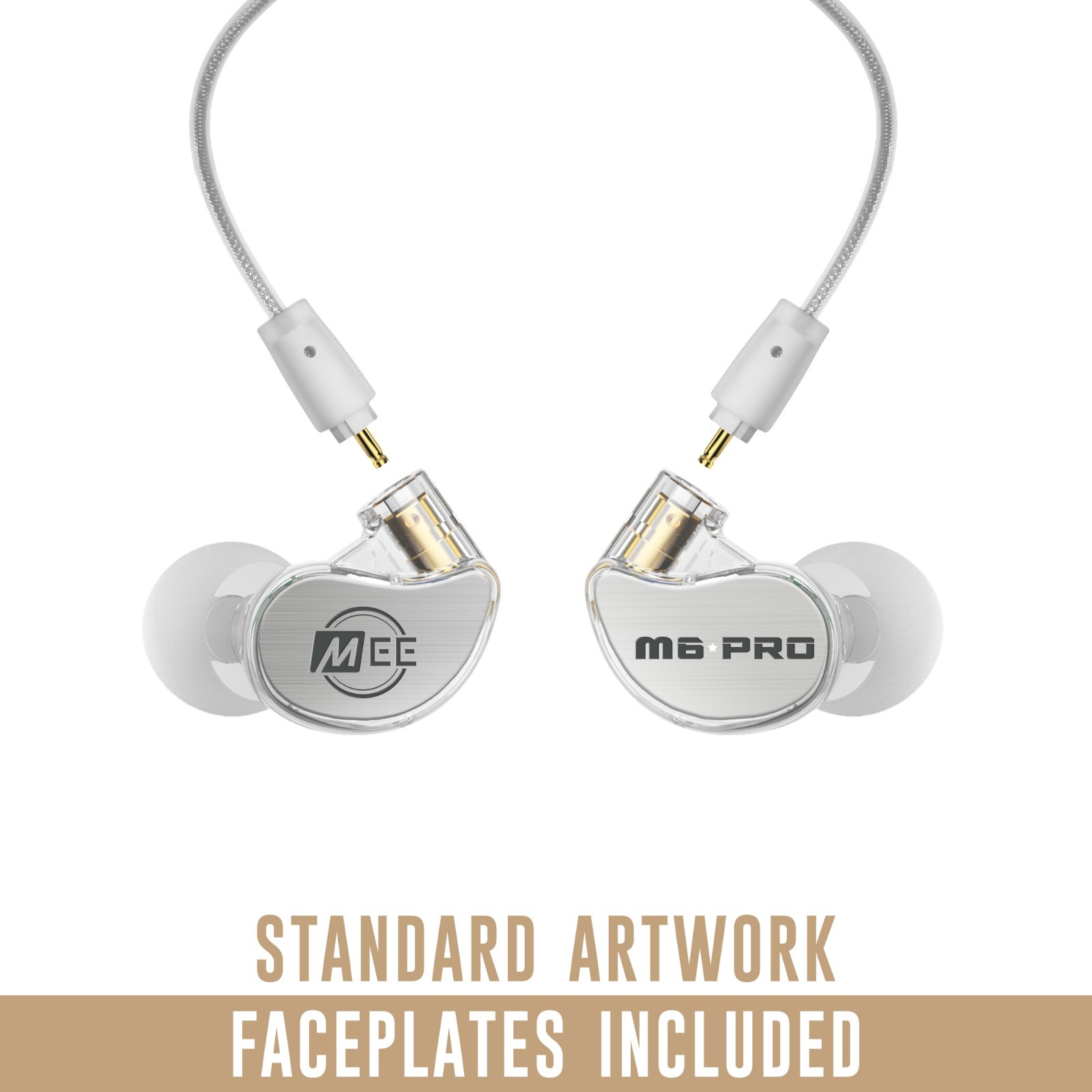 MEE audio M6 PRO 2nd Generation + MEE PRO Artwork Faceplates Bundle (Clear)