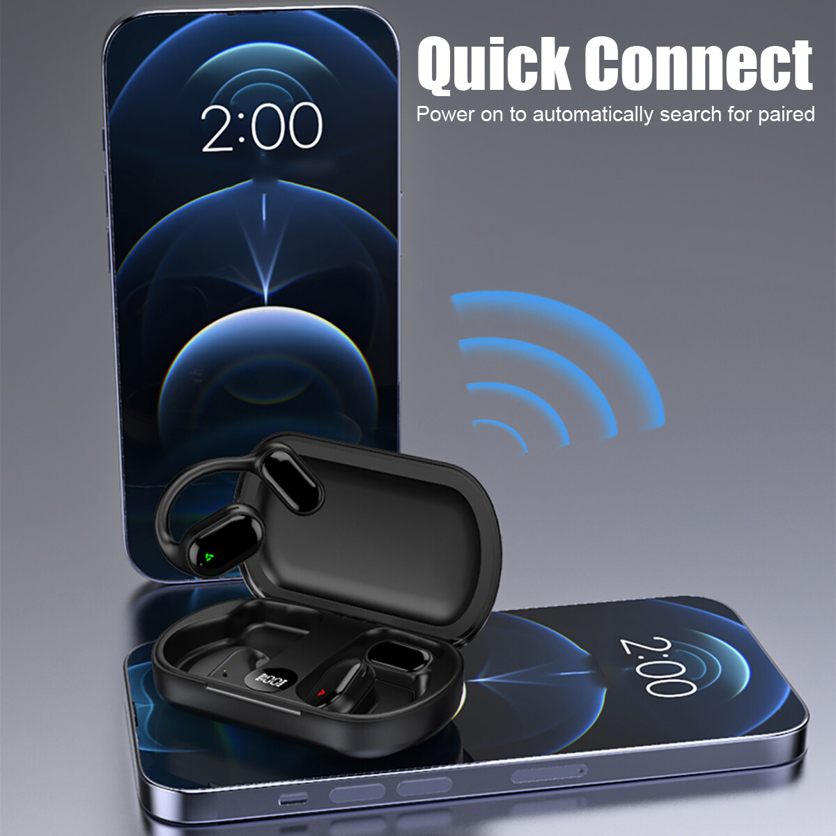 Bone Conduction Headphones Bluetooth 5.3 Wireless Headset Outdoor Sport Earbuds