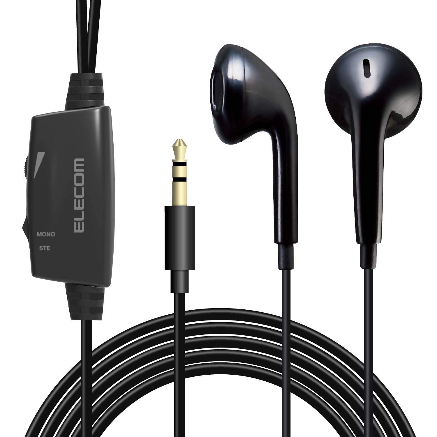Elecom Affinity Sound TV Earphones In-Ear Open-Back 14.2mm Driver Black