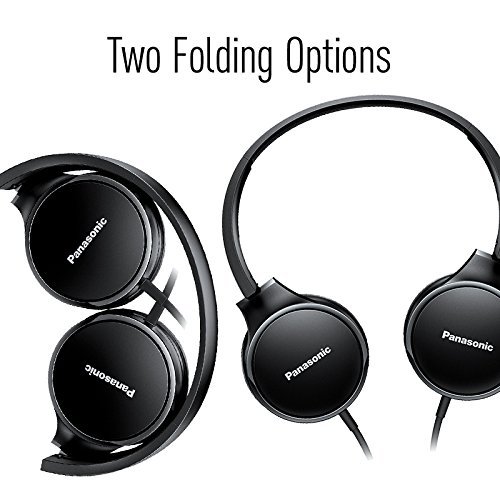 Panasonic Premium Sound On Ear Stereo Headphones RP-HF300M-K with Integrated Mic