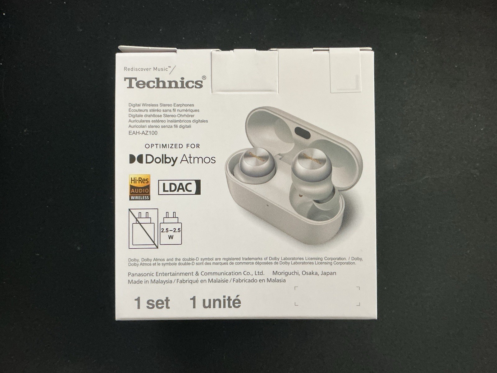 Technics EAH-AZ100 True Wireless Bluetooth In-Ear Earbuds 10mm Hi-Res Silver