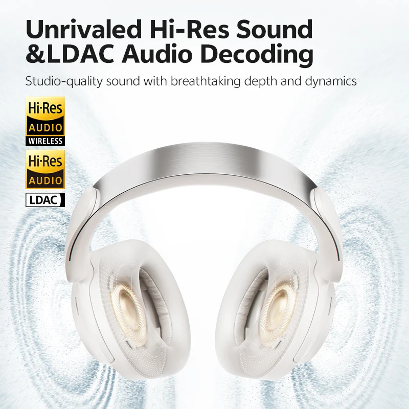 QCY H3S -56dB Adaptive ANC Over Ear Headphone Hi-Res LDAC Spatial Sound Wireless