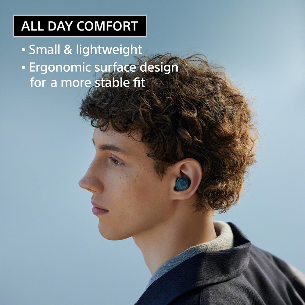 Sony Truly Wireless Noise Canceling Earbuds Black with 1 Year Warranty Bundle