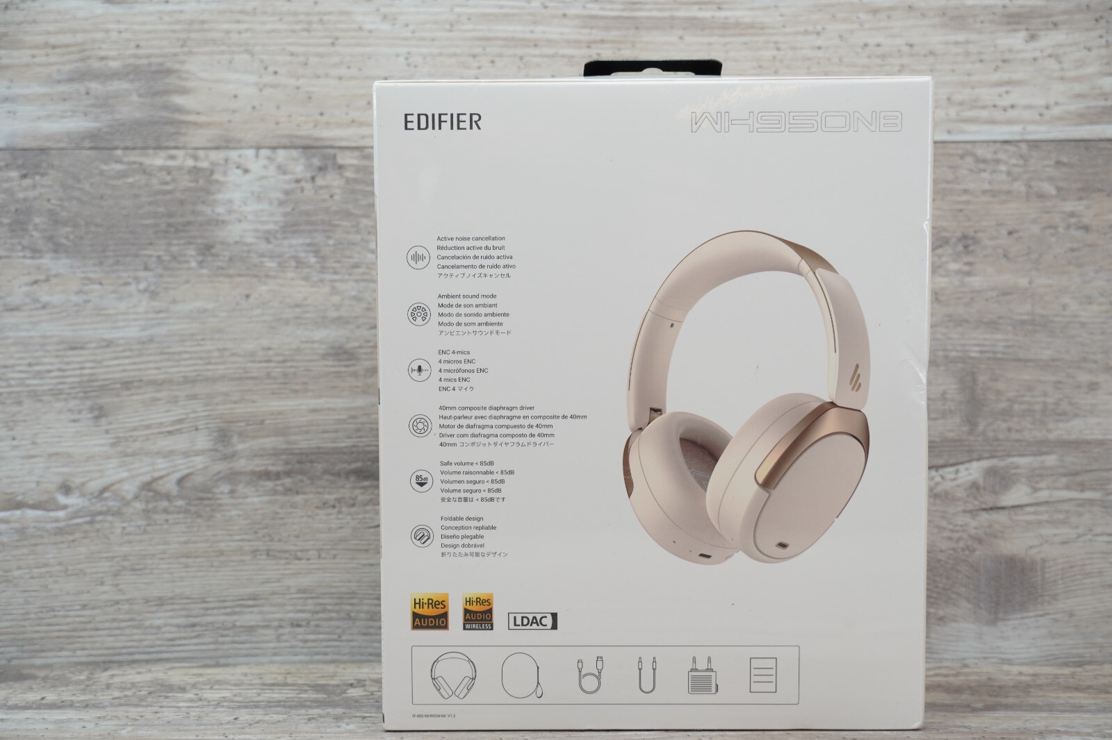 Edifier WH950NB Active Noise Cancelling Headphones Bluetooth 5.3 Wireless White