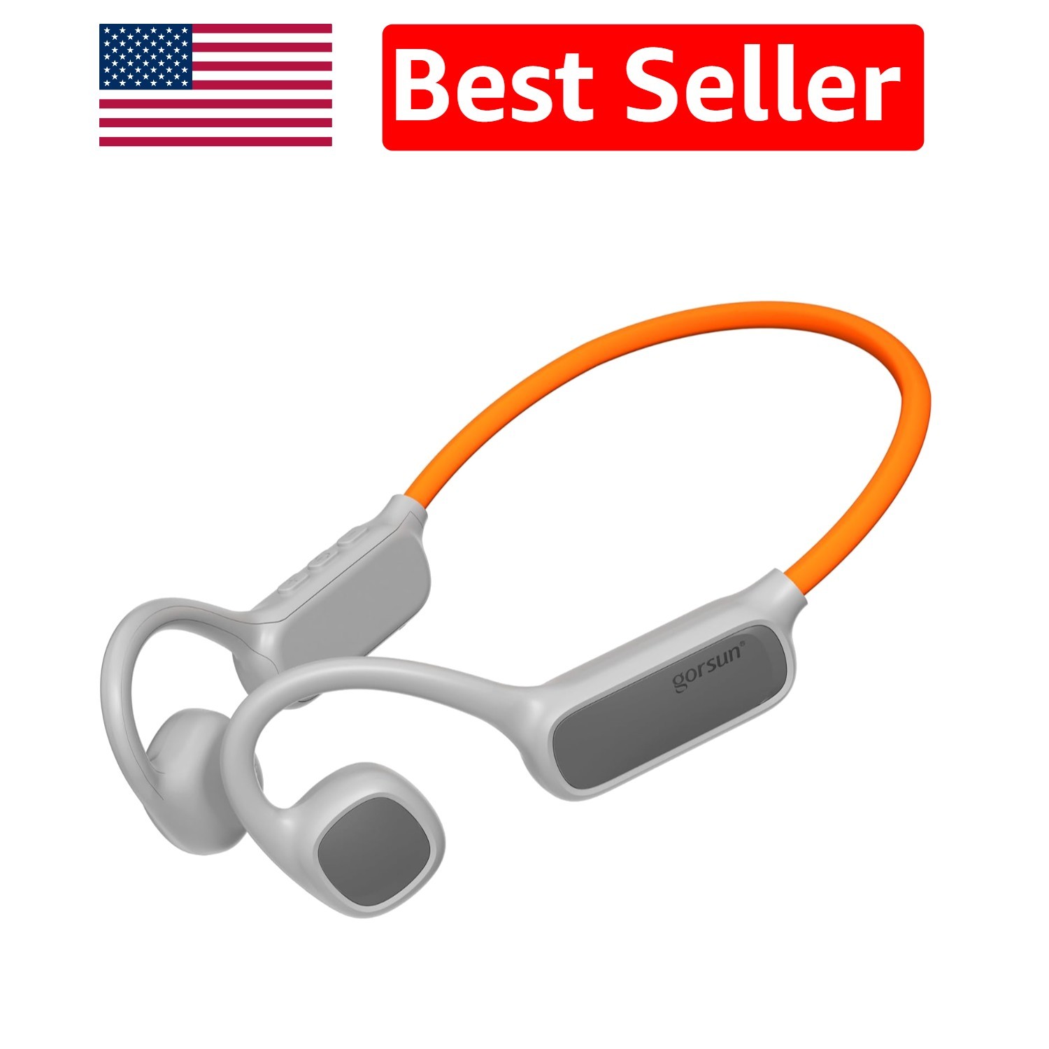 Bone Conduction Wireless Headphones with LED & 10 Hours Play for Outdoor Sports