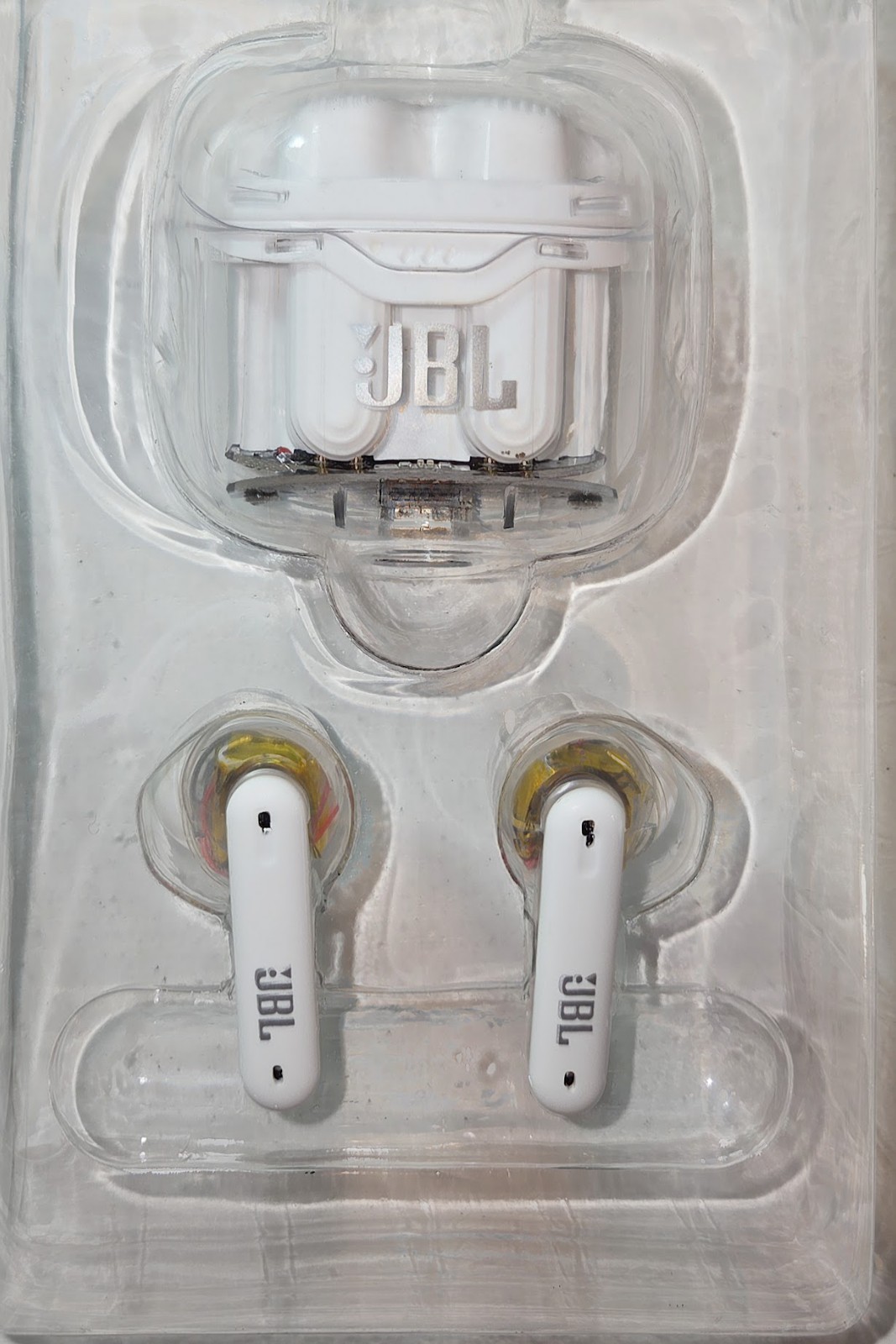 JBL Tune Flex True Wireless Bluetooth Earbuds – Ghost White Clear Bluetooth V5.2