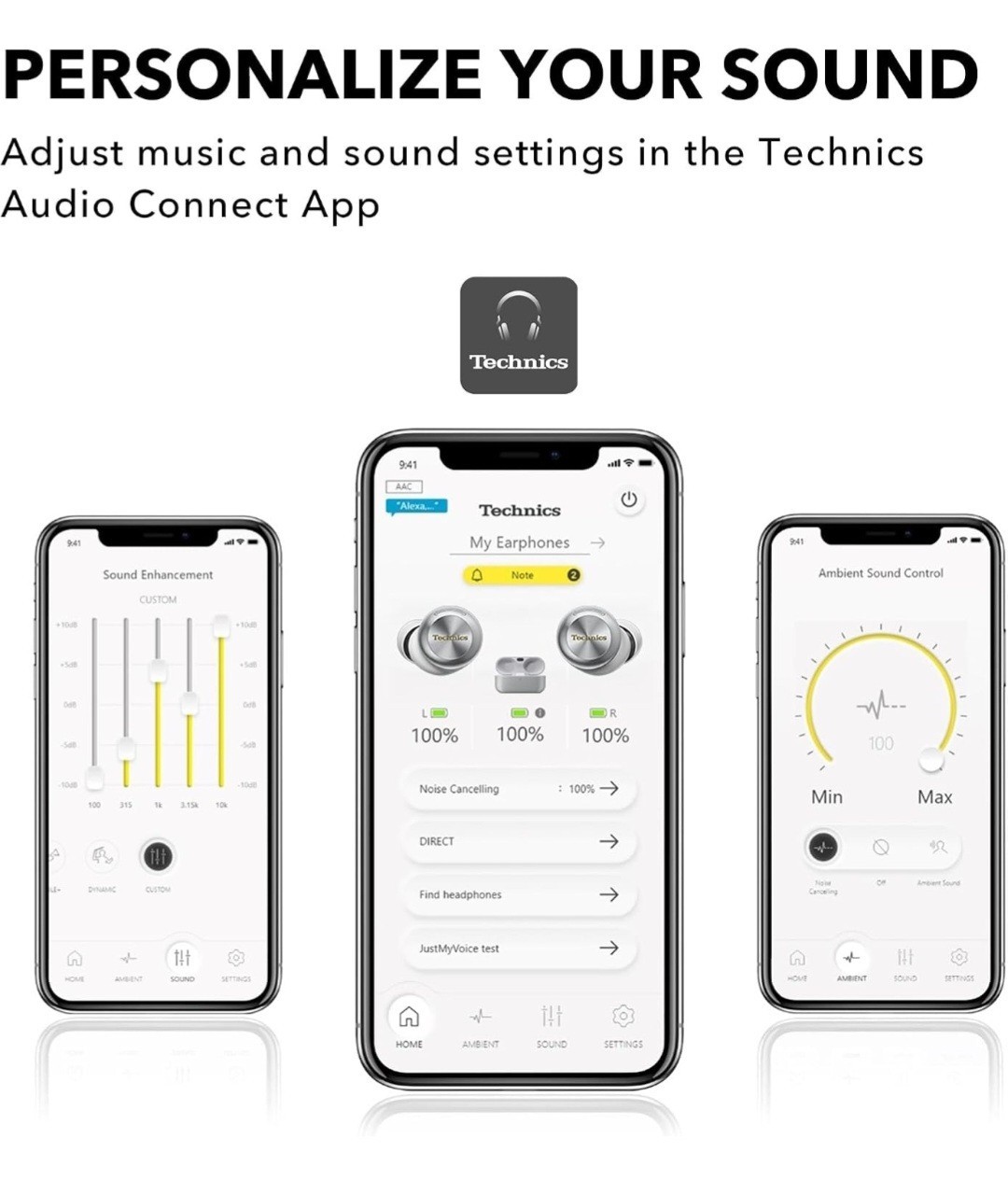 Technics EAH-AZ100-S True Wireless Bluetooth Earbuds Silver