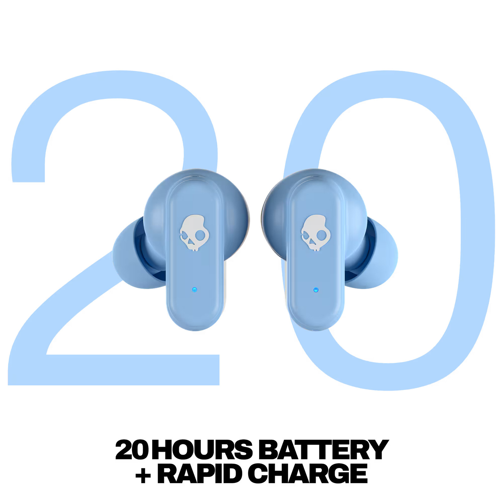 Skullcandy – Dime 3 True Wireless In-Ear Earbuds – Preppy Blue