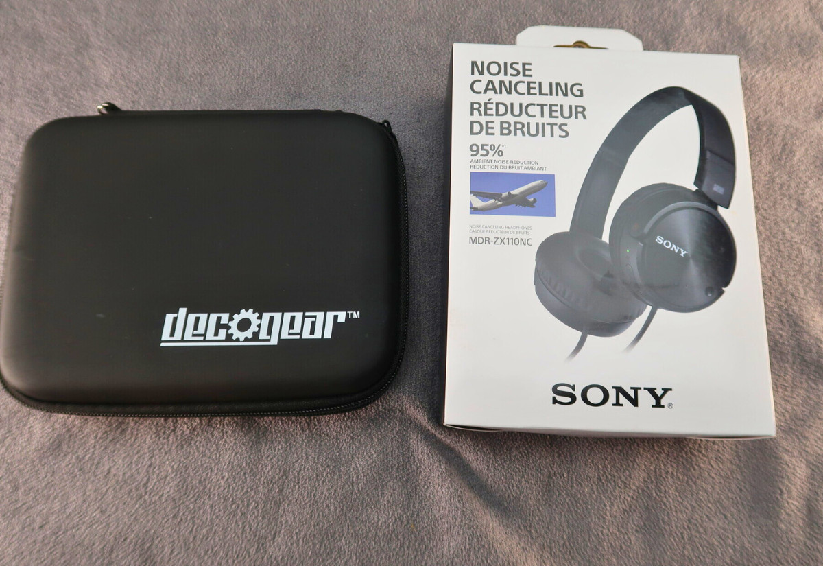 Sony MDR-ZX110NC Noise-Canceling Headphones | 80 Hours Battery Life | Mint