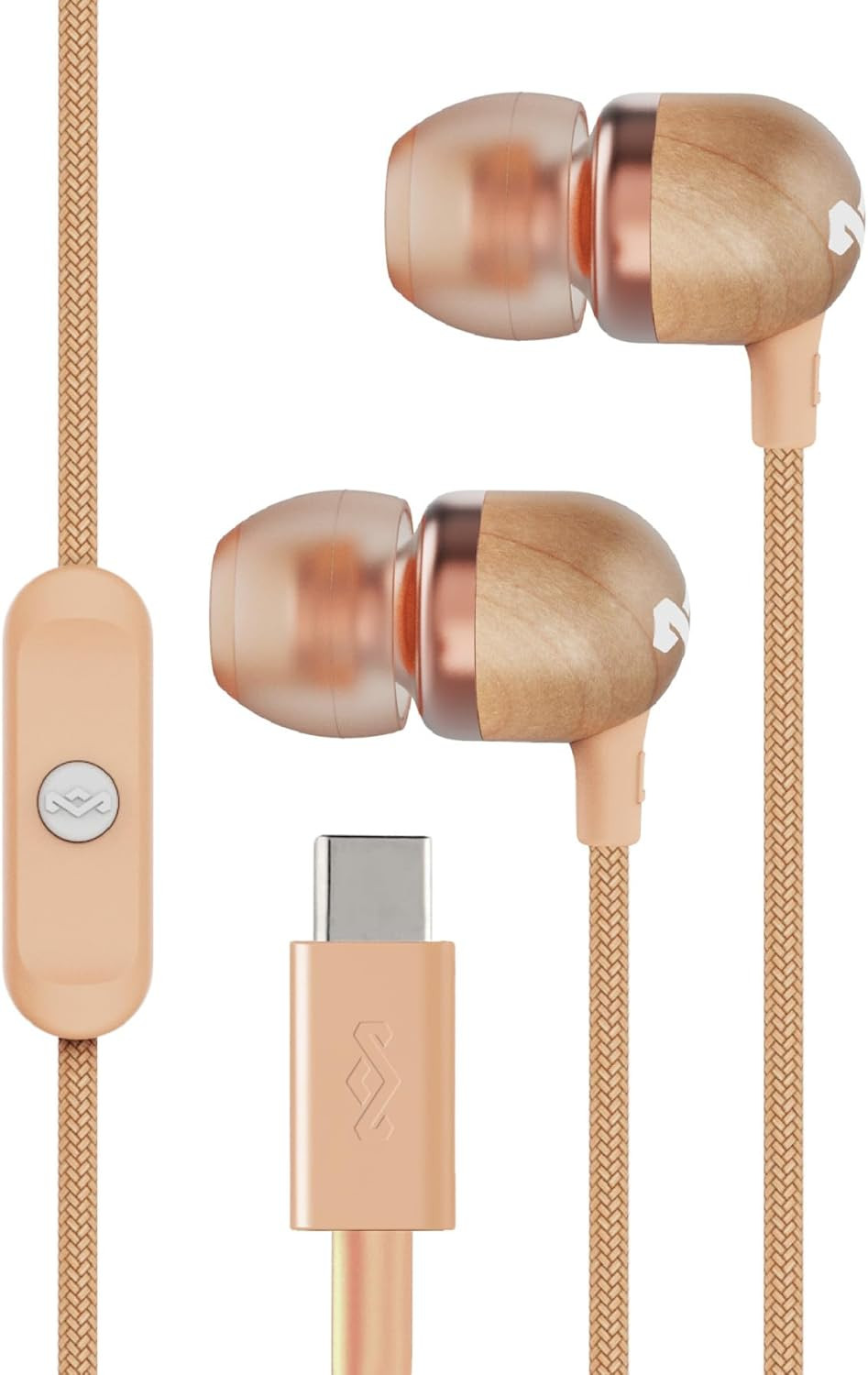House of Marley Smile Jamaica USB-C Wired Earbuds with Microphone, In-Ear Headph