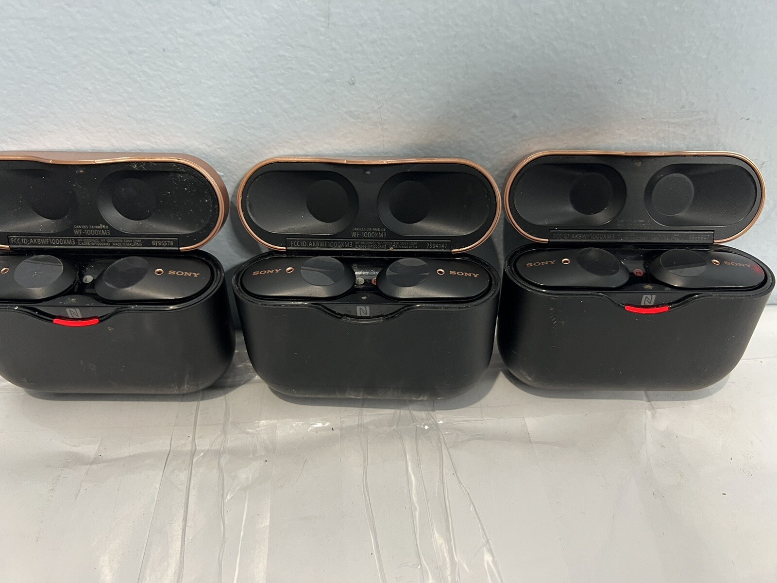 LOT OF 3AS IS Sony WF-1000XM3/B Bluetooth Wireless In-Ear Noise-Canceling
