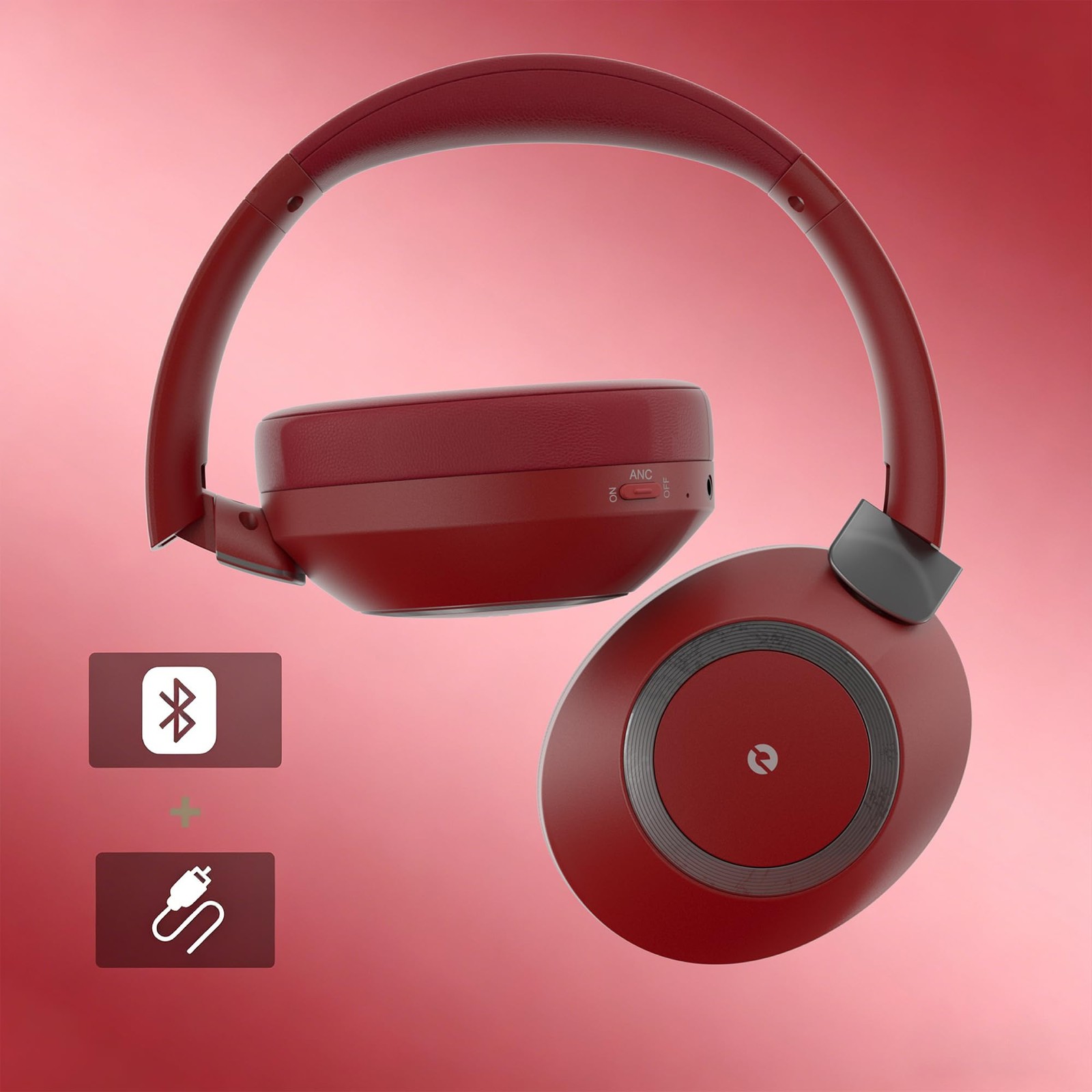 Headphones Wireless Bluetooth, 100H Playtime Active Noise Cancelling Headphon…