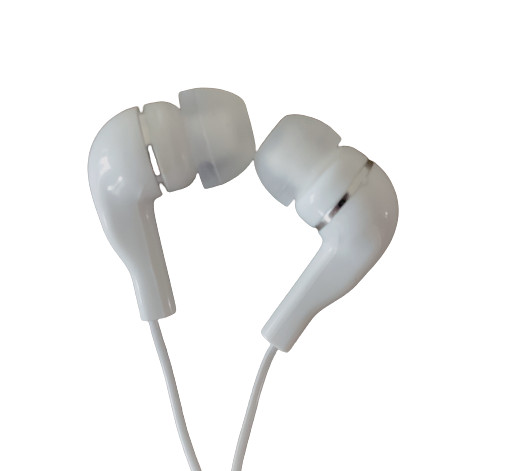 WHITE/SILVER UNIVERSAL Headset Earbuds w Microphone – 3.5mm Plug