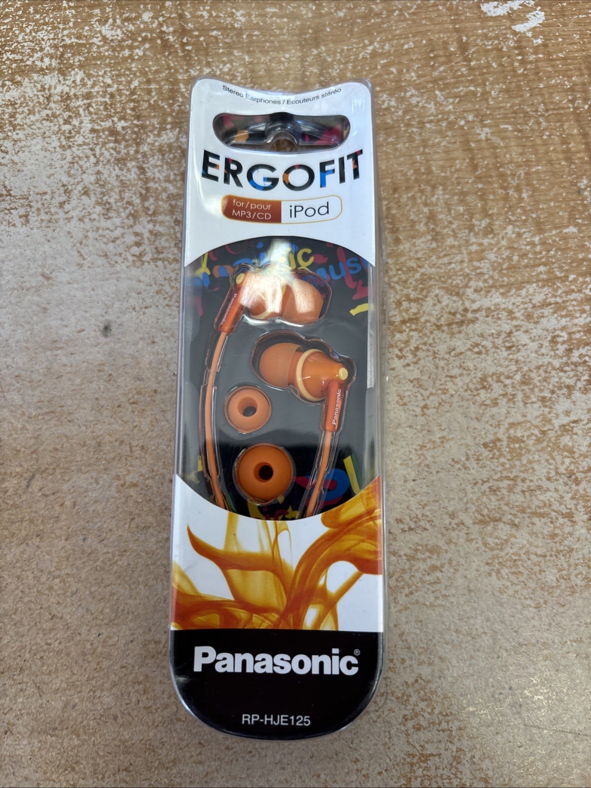 Panasonic RP-HJE125 Ergofit In-Ear Headphones Earphones Earbud Orange