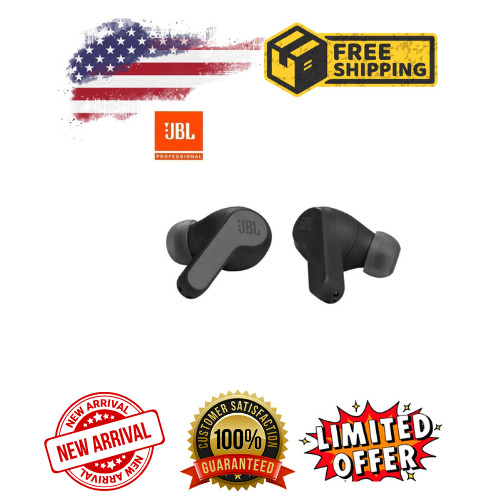 JBL WAVE BEAM TRUE_Wireless Bluetooth Earbuds_Black_NEW_Free Shipping
