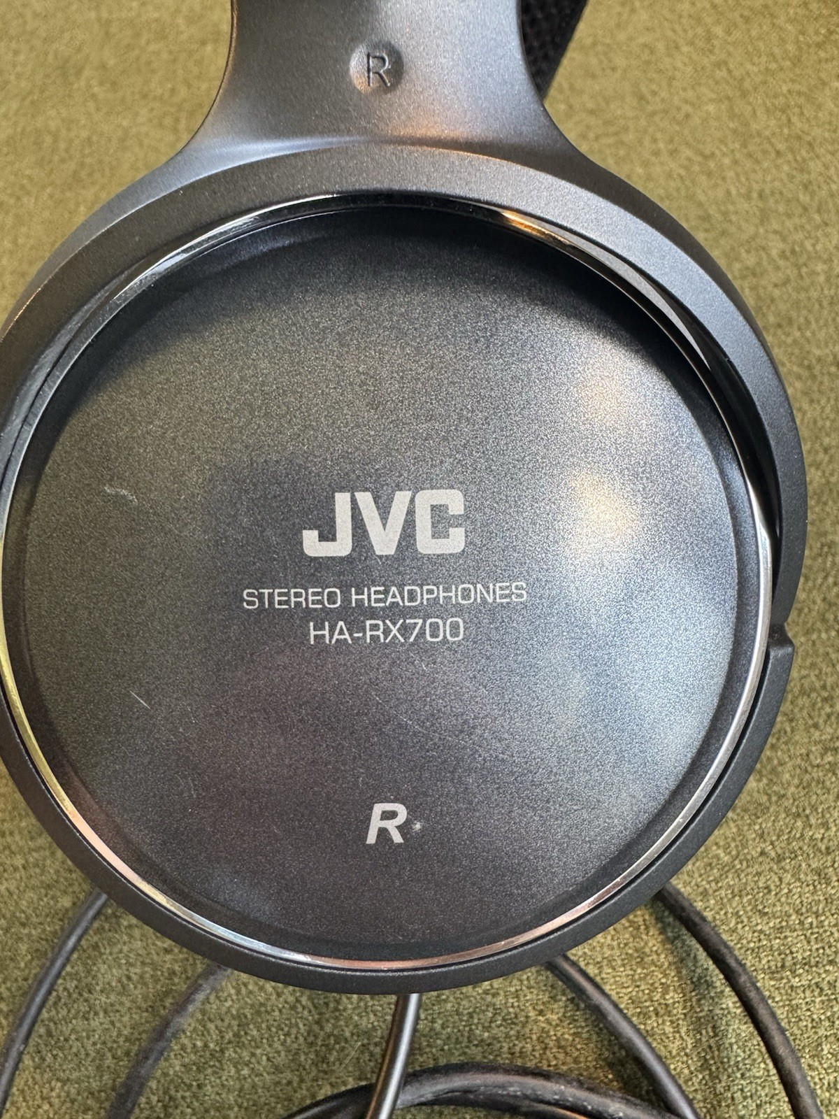 JVC HA-RX700 Wired Stereo Over-Ear Headphones, Black, Adjustable. Tested. Works