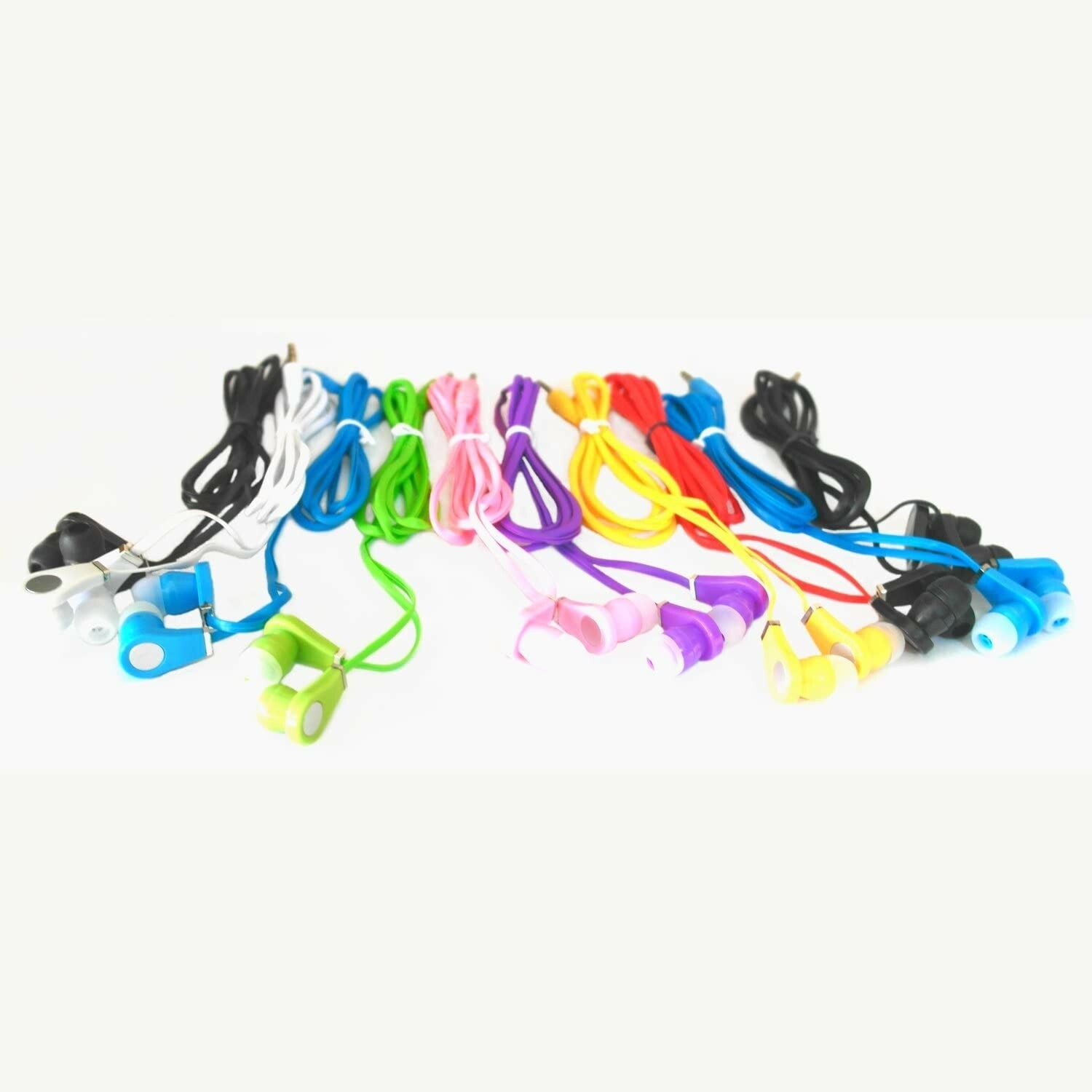 SeattleTech Wholesale Pack of 10 New 3.5mm Colors Simple in-Ear Earphones 