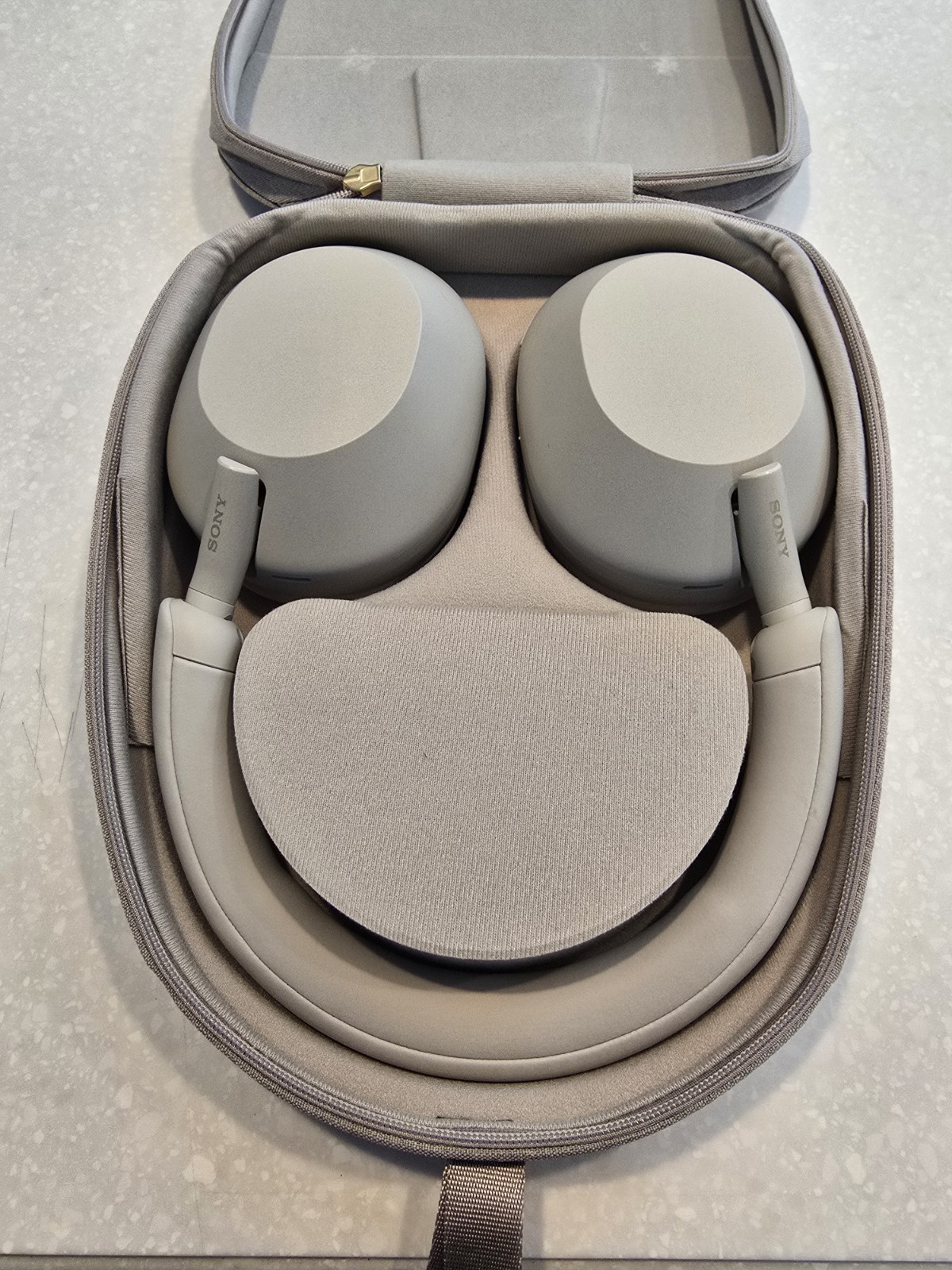 Sony 1000X Series Over-Ear Wireless Bluetooth Headphones Gray w/ Case & Cables