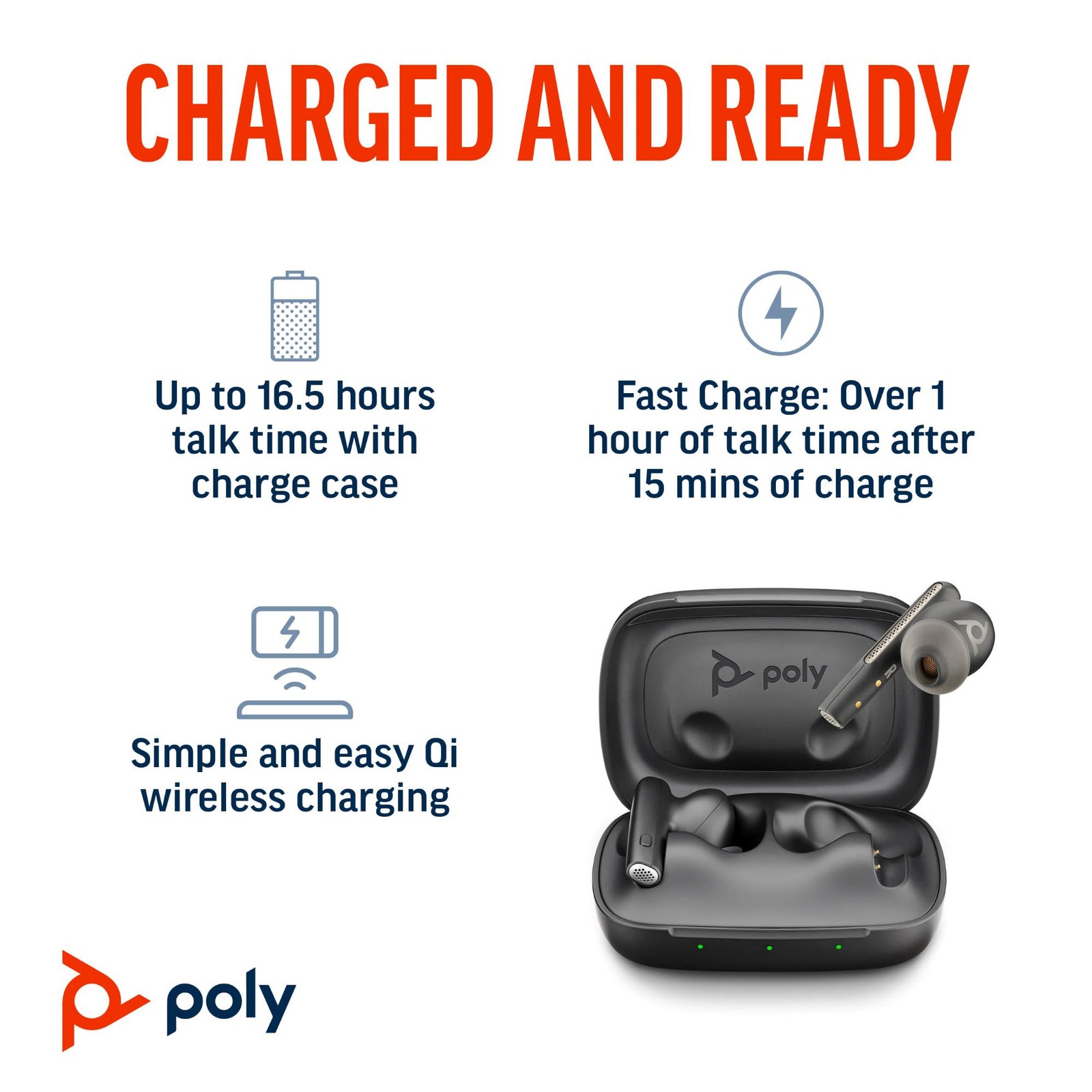 Poly Voyager Free 60+M UC Carbon Black Earbuds +BT700 USB-C Adapter
