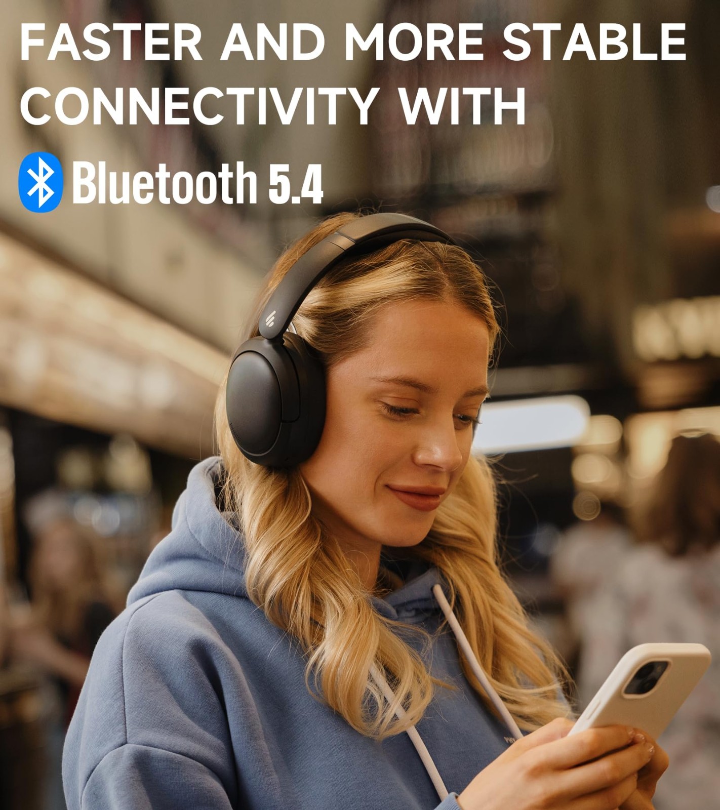 Wireless Over-Ear Headphones – Active Noise Cancelling, Hi-Res Audio, 45H Playti
