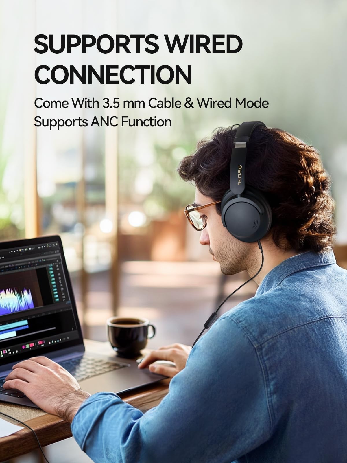 Noise Cancelling Over Ear Bluetooth Headphones – 100H Playtime, Hi-Res Audio, AN