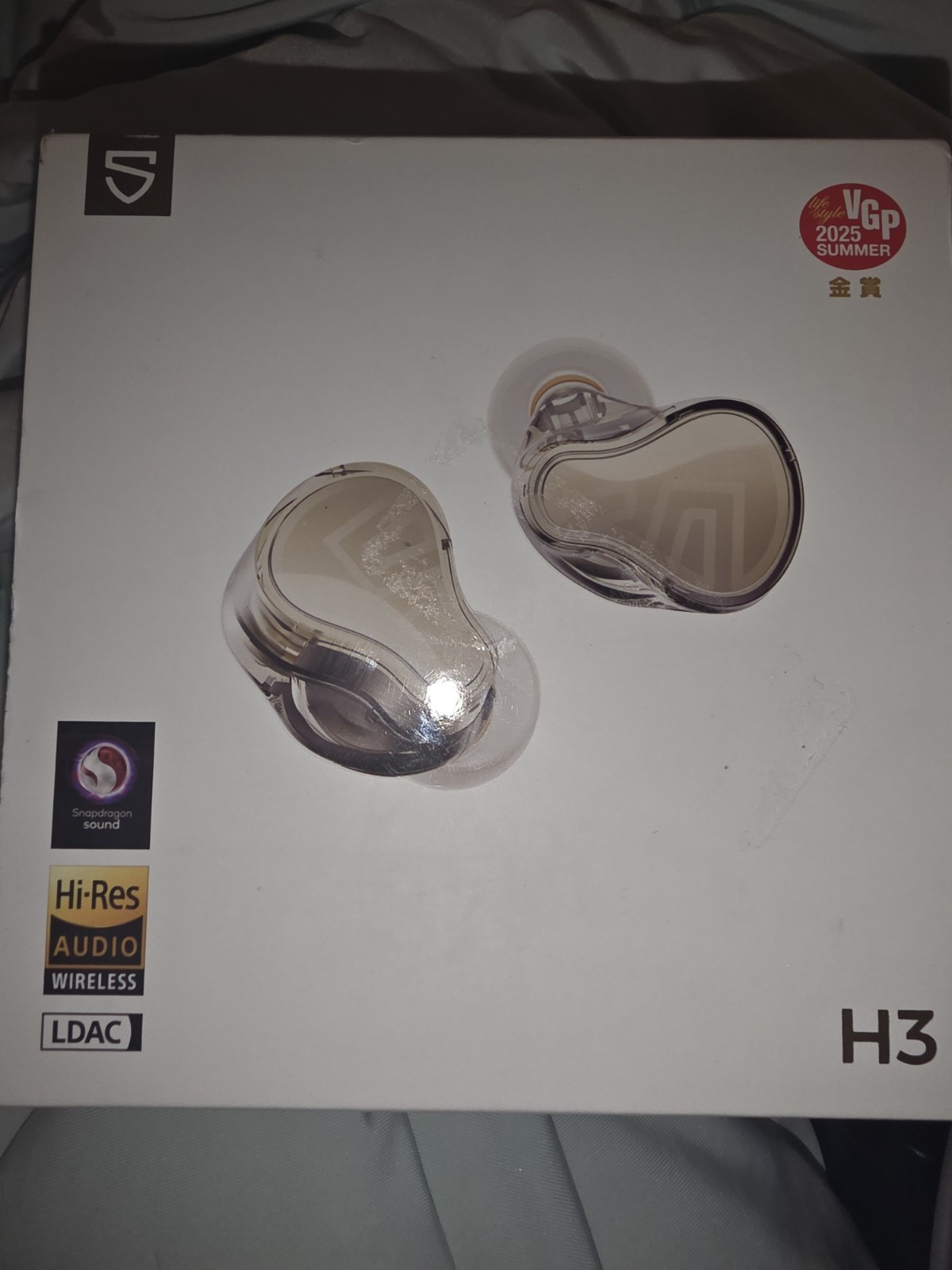 SoundPEATS H3 Gold Bluetooth In-Ear Earbuds ANC Hi-Res LDAC 12mm *NEW w/Blemish