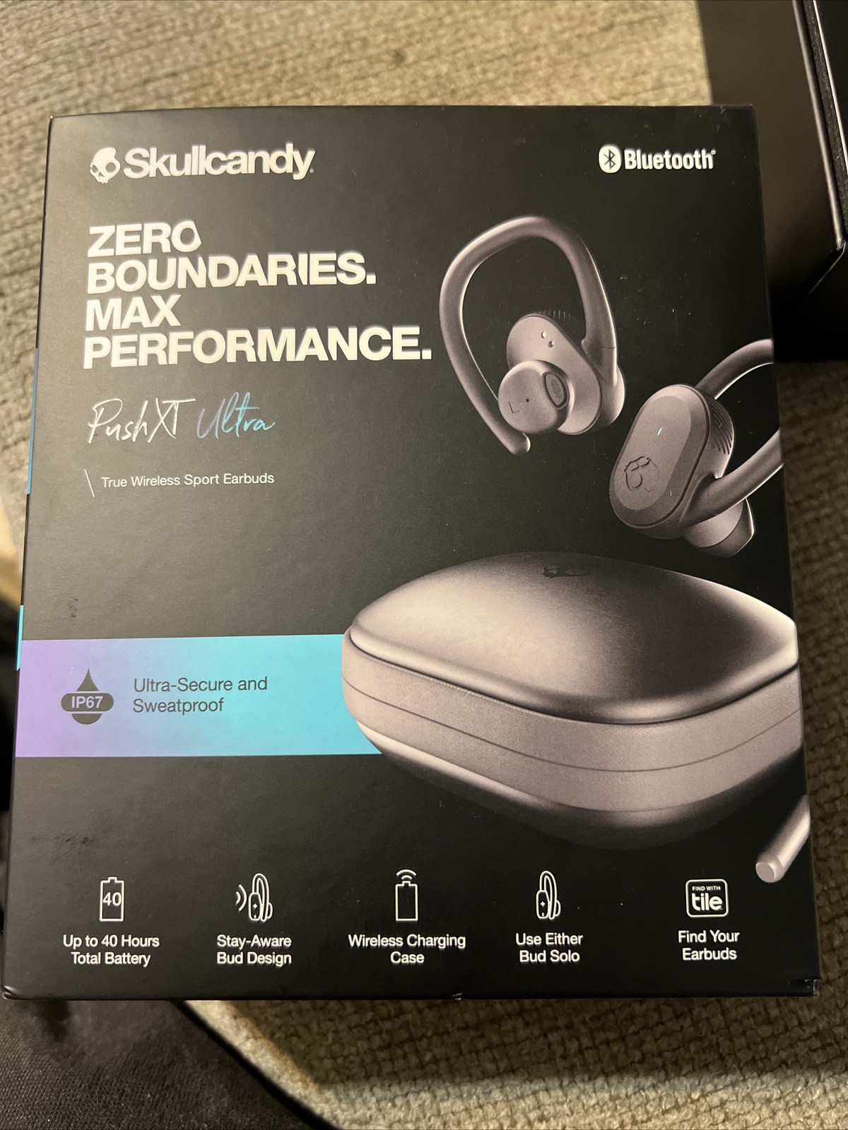 Skullcandy Push XT Ultra True Wireless in-Ear Earbud – True Black