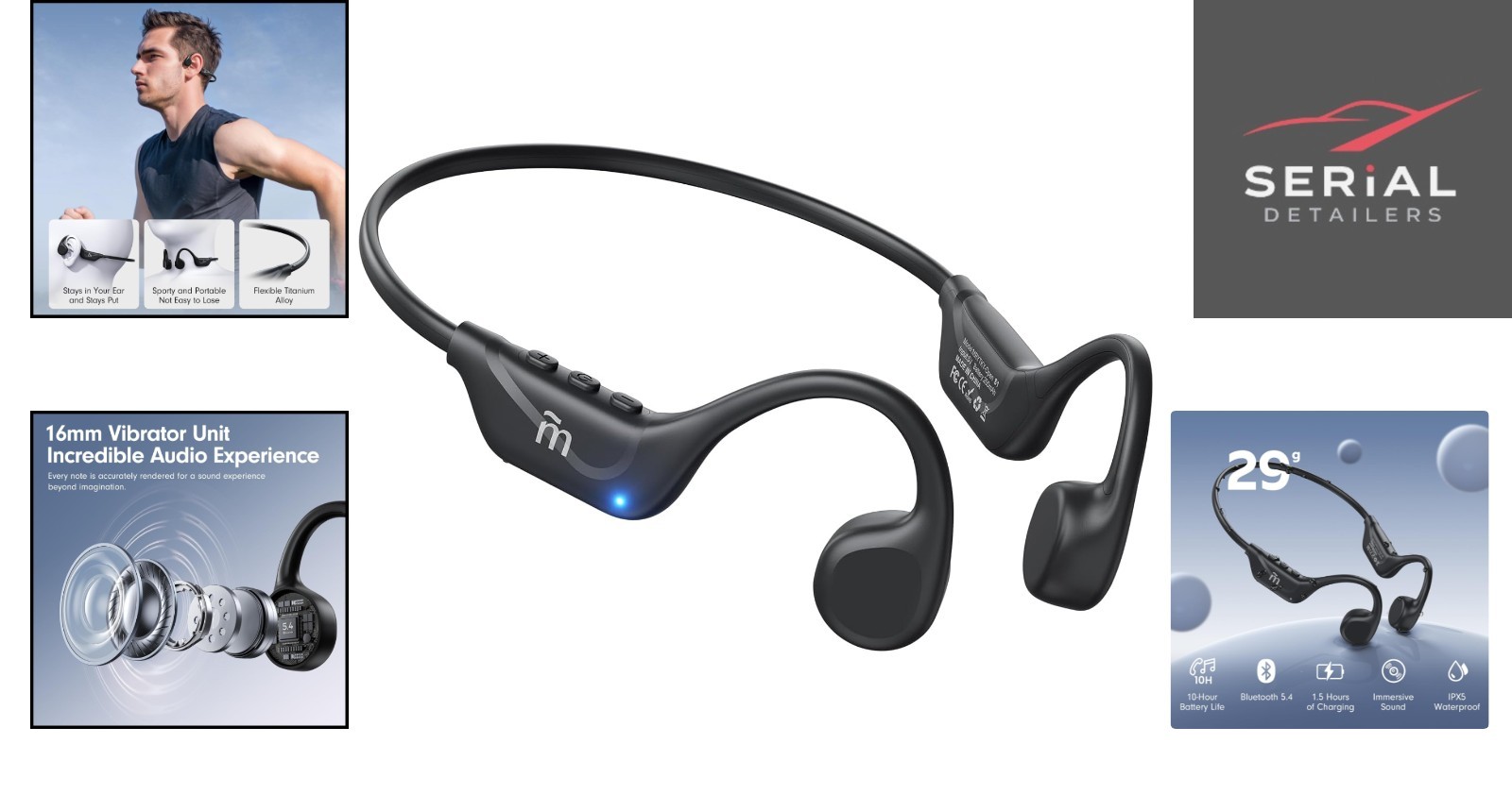 Waterproof Bone Conduction Headphones: 10 Hours Playtime for Sports Enthusiasts