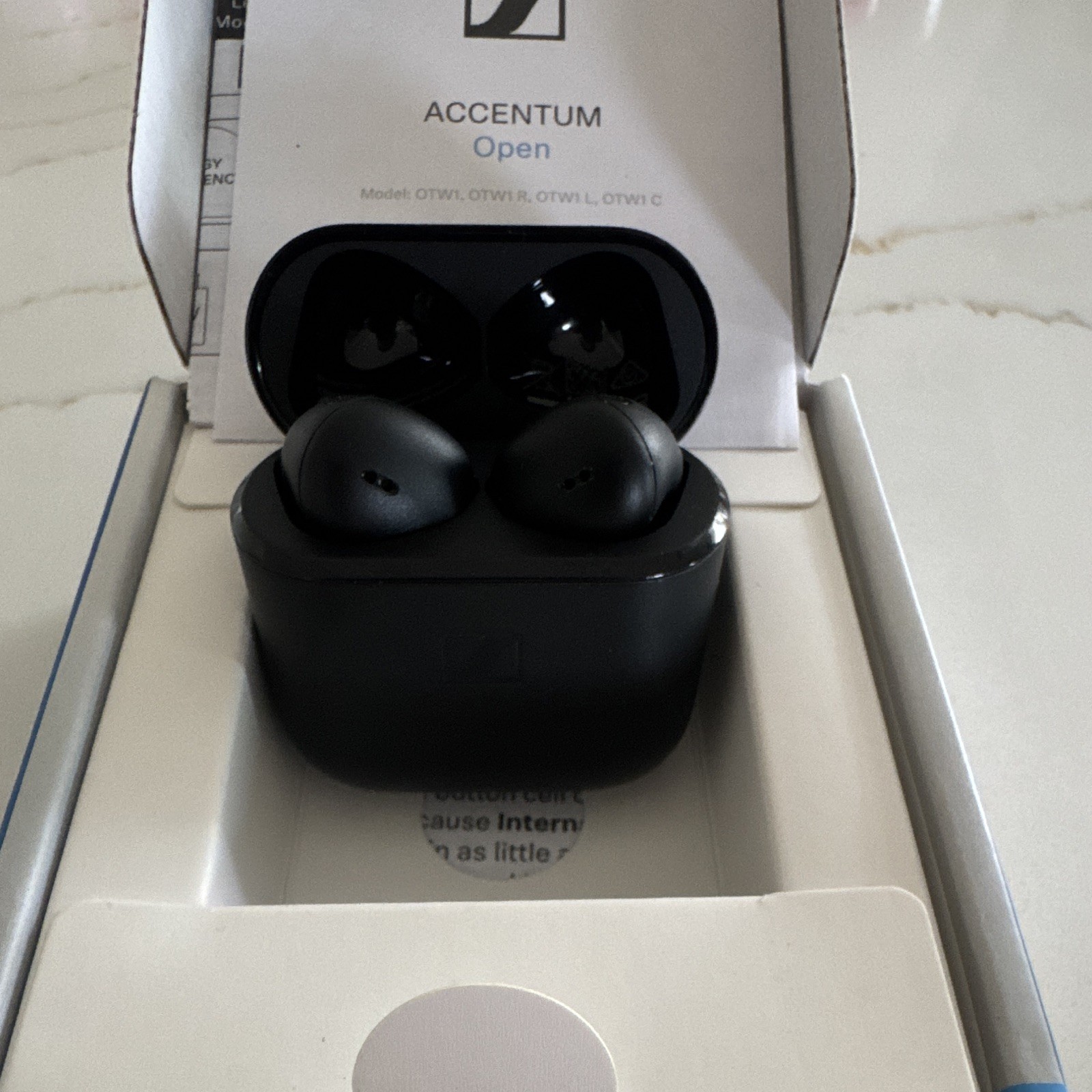 Sennheiser ACCENTUM Open True Wireless Bluetooth In-Ear Earbuds – Black