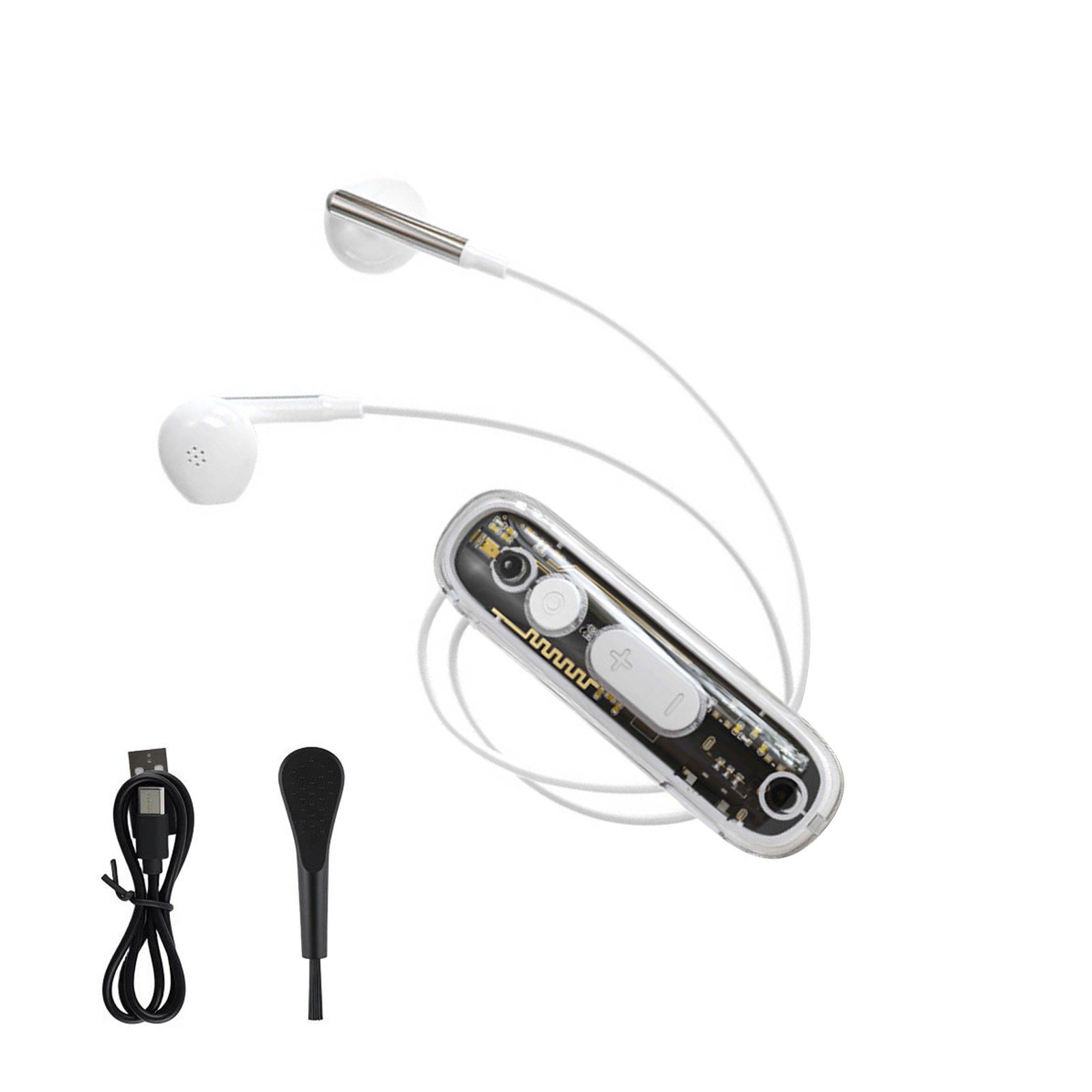48dB Rechargeable Voice Amplifier Bluetooth 5.4 8 Volume 20H Clip For Seniors
