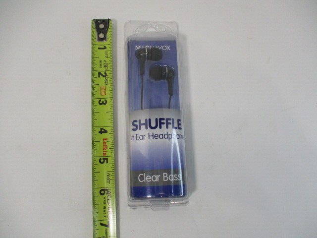 NEW – Black Color MAGNAVOX Shuffle in Ear Headphone Clear Bass Ear Buds NOS