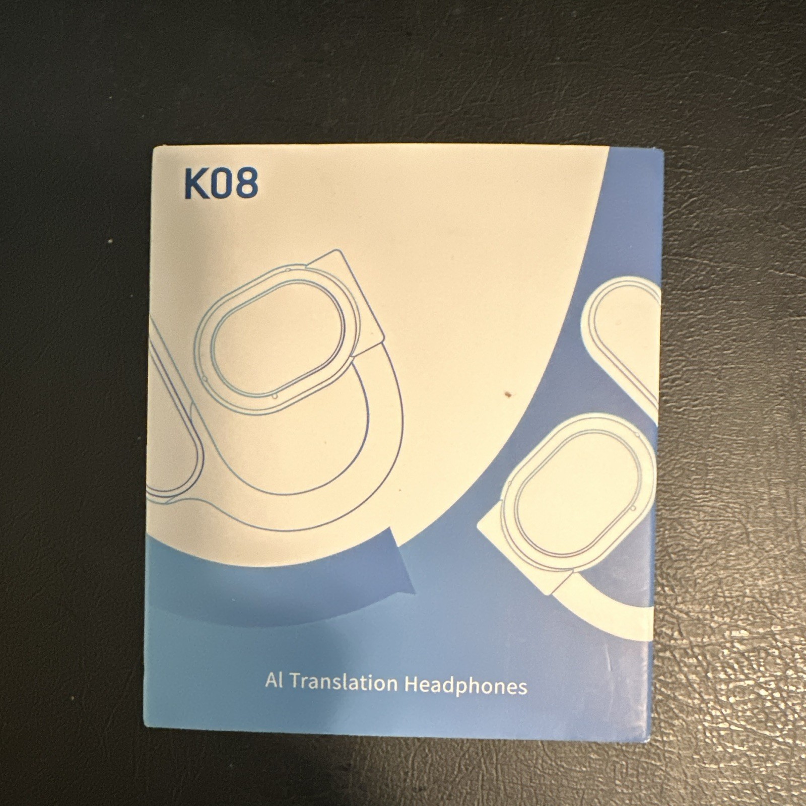 K08 AI Translation Over-Ear Headphones Bluetooth Micro-USB Blue/White New