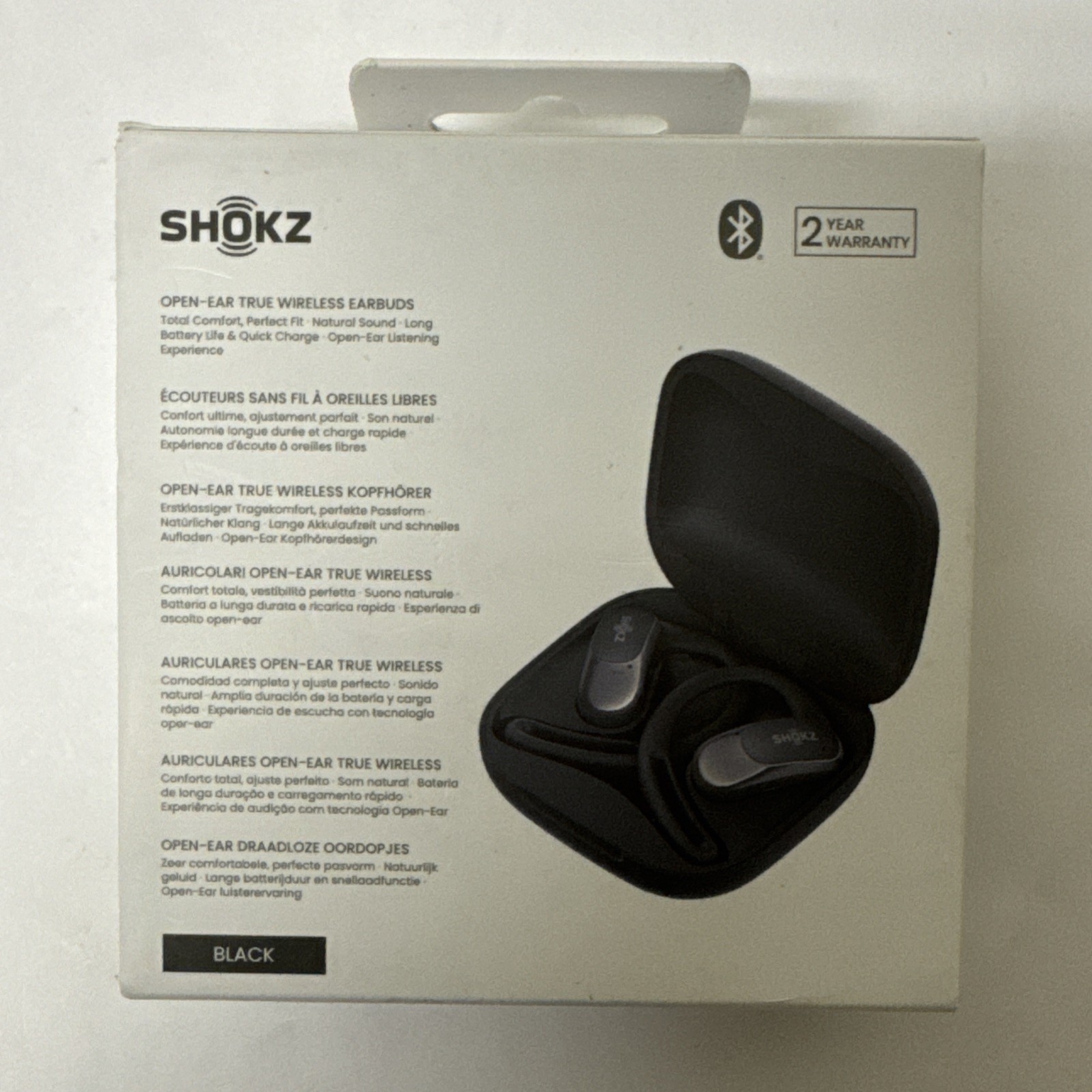 SHOKZ OpenFit Air Open-Ear Wireless Bluetooth Headphones – Black