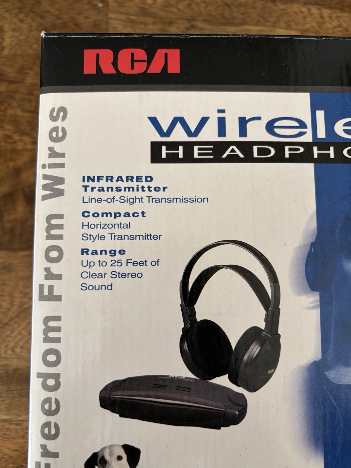 RCA Wireless Headphones- WHR120RS- Infrared, 25 Ft, Lightweight, Adjustable