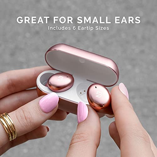Tempo 30 Wireless Earbuds for Small Ears Women, Cute Pink Bluetooth Rose Gold