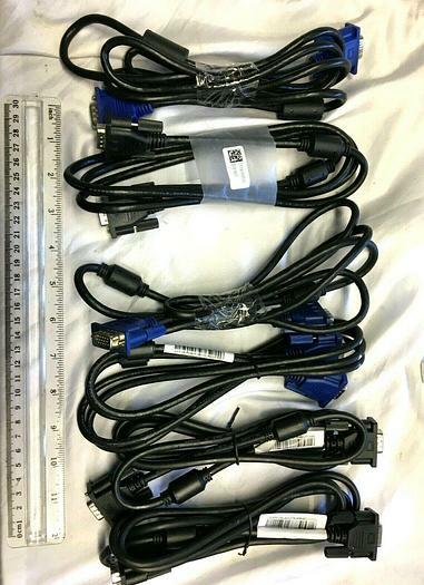 VGA Lot of 6 Monitor Display Cable TY5K39000K New Free Shipping