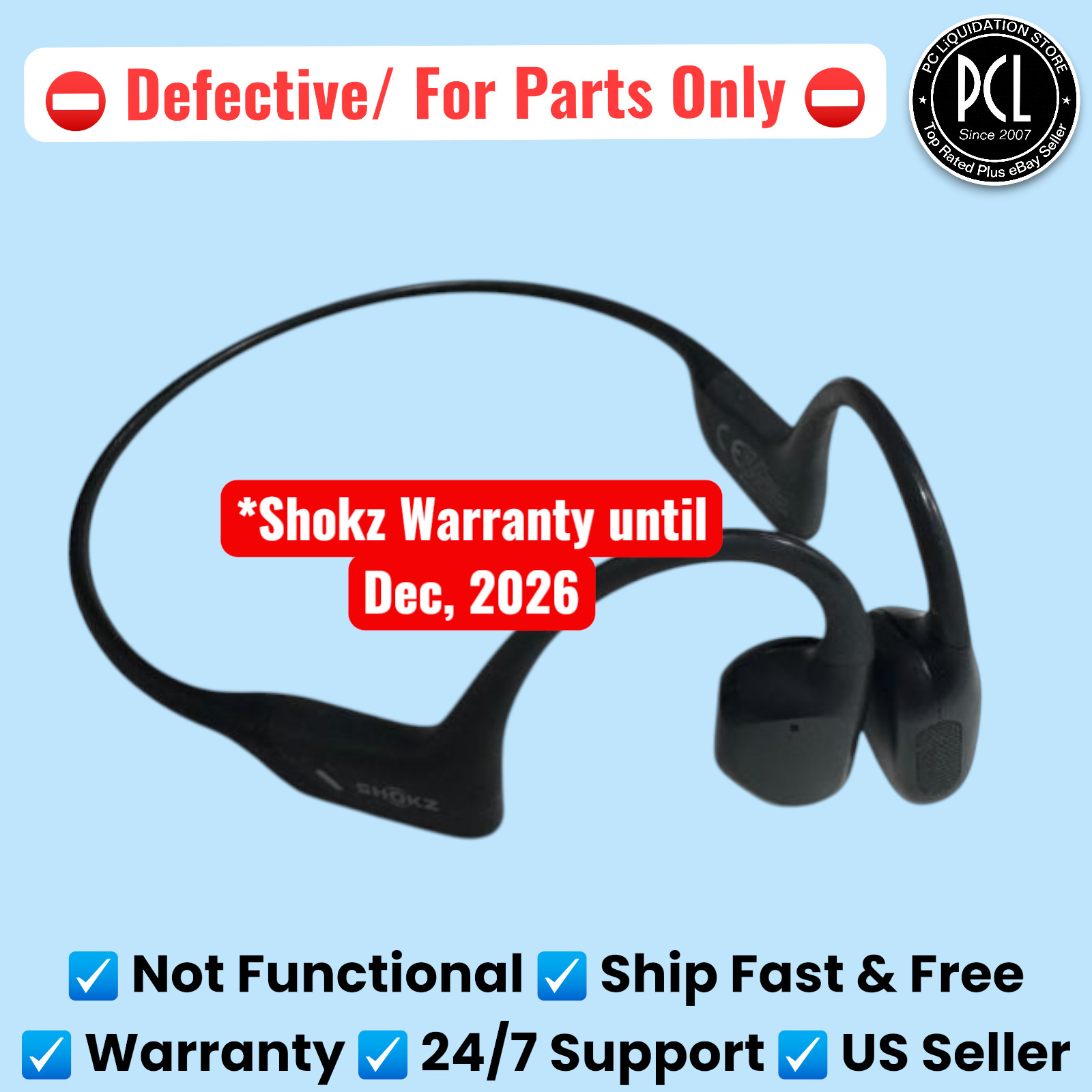 ⚠️Shokz OpenRun Pro Headphones S810 🚫For Parts Only ➽Warranty still active⚠️