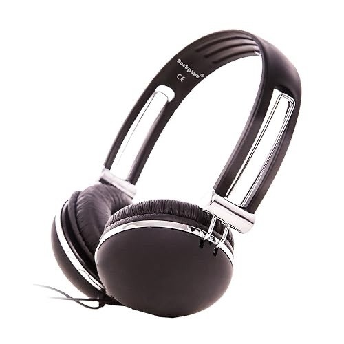 Rockpapa Headphones for School Children ages 5+ Adults Black Suitable for 3.5mm