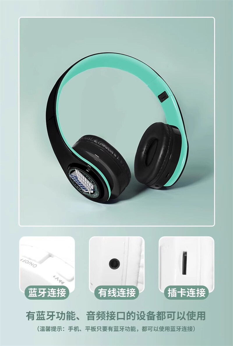 Anime Attack on Titan Levi Ackerman Wireless Bluetooth Earphone Headset Gifts
